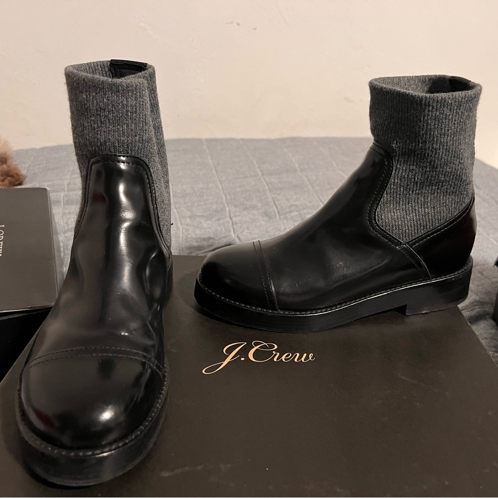 Black ankle J.crew boots